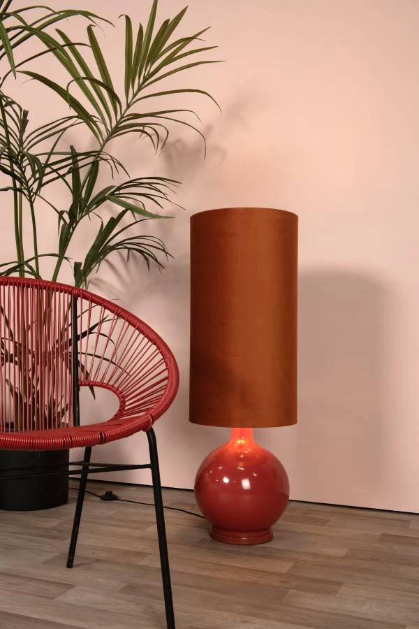 Lucide ESTERAD - Floor lamp - Ø 34 cm - 1xE27 - Orange - atmosphere 1